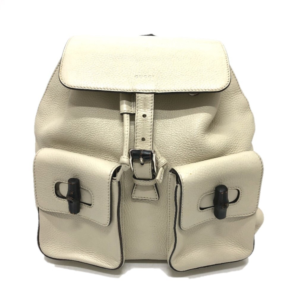 GUCCI Authentic White Bamboo Backpack